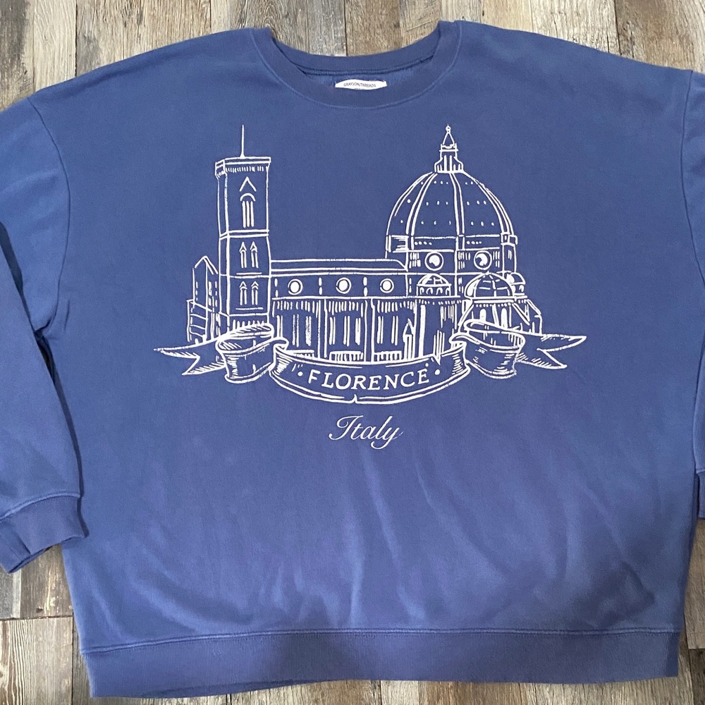 Grayson Threads light Blue Florence Crewneck Swea… - image 4